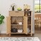 Boho Buffet Sideboard Storage Cabinet with Drawer and Rattan Doors